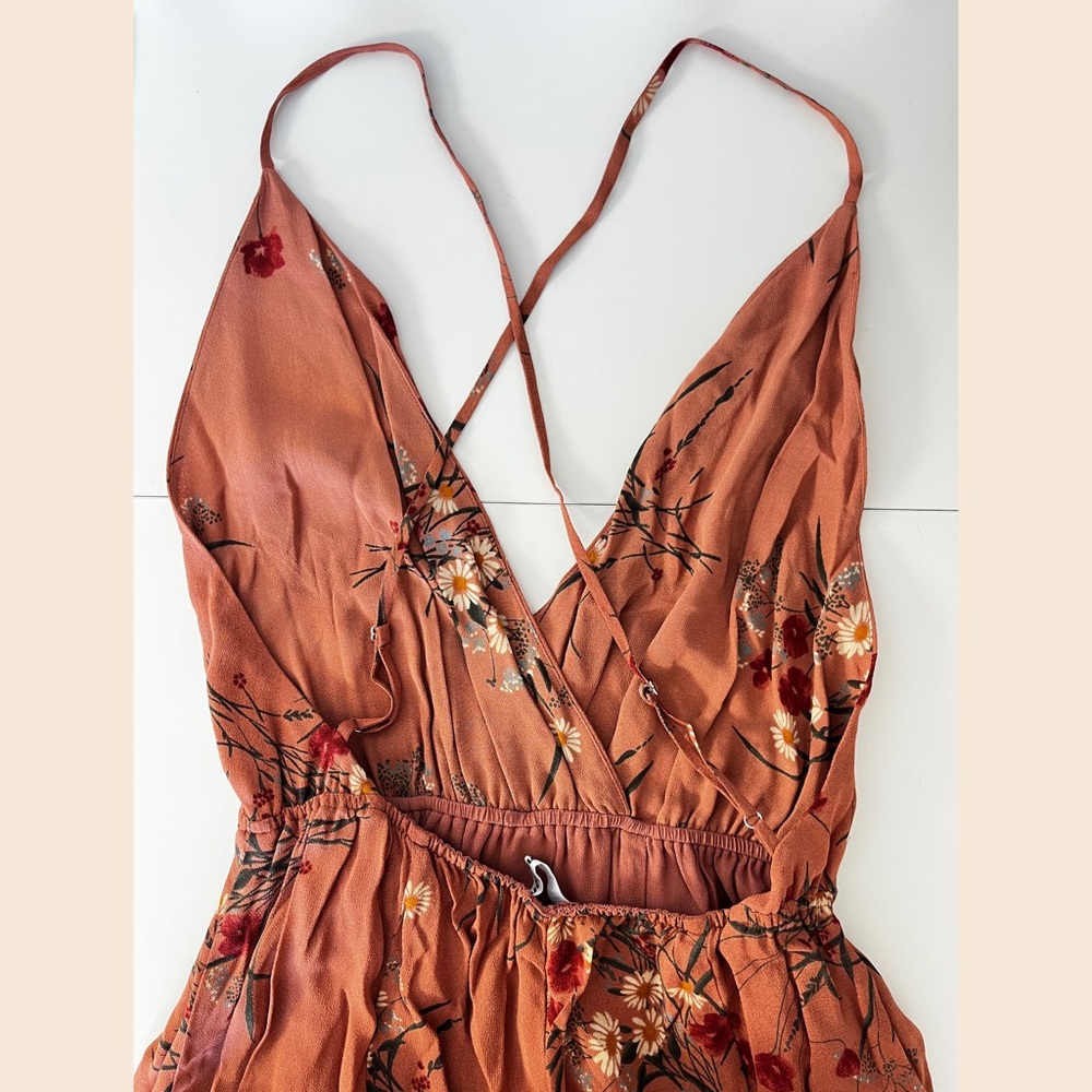 NWOT Reformation Uma Midi Dress in Floral Pink - Picture 11 of 15